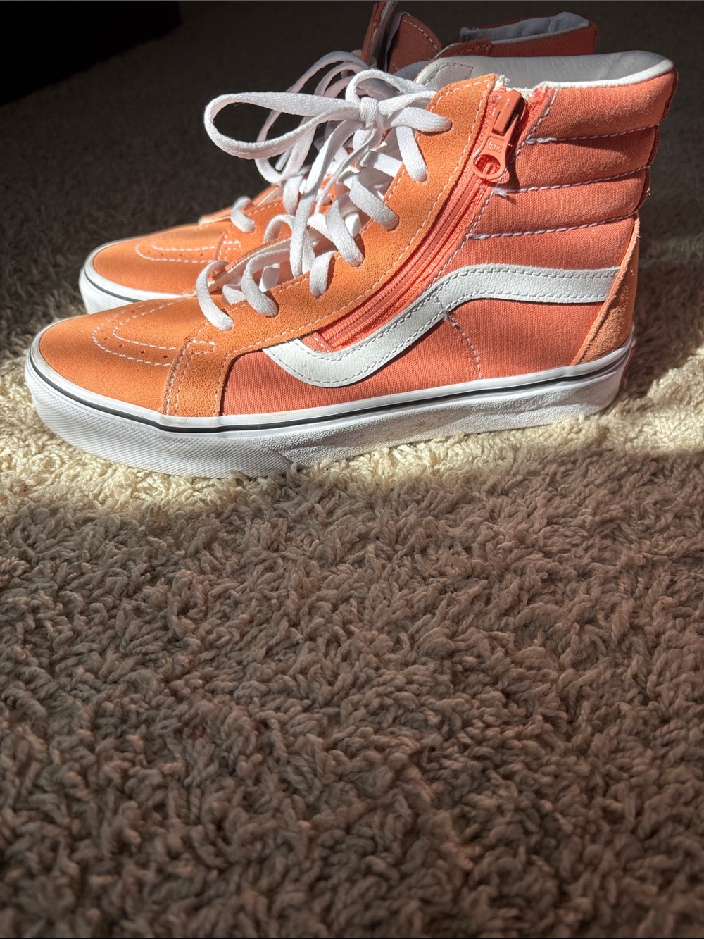 Vans High Top Suede Sneakers in Rust